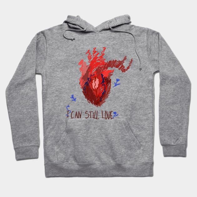 Scribbled heart Hoodie by Squishy Soap